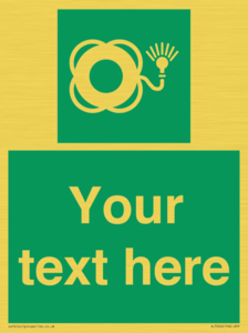 Custom sign safe condition Lifebuoy with light